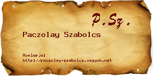 Paczolay Szabolcs névjegykártya