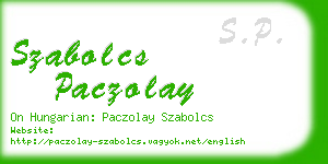 szabolcs paczolay business card